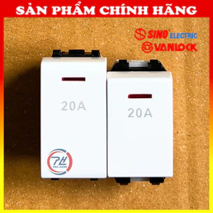 Công tắc 20A - Hạt bình nóng lạnh, điều hòa Sino Vanlock dòng phím chữ nhật to chính hãng