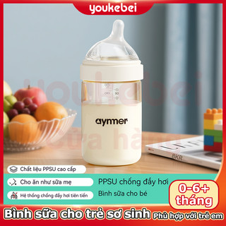 Bình Sữa PPSU Cho Trẻ Sơ Sinh – Dáng Tự Nhiên Như Bú Mẹ, Chống Đầy Hơi, Núm Ty Siêu Chậm (SS) Dung Tích 120ml, Bộ 2 Bình