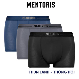 COMBO 3 Quần Sịp Boxer Nam Thun Lạnh MENTORIS , Quần Lót Nam Thoáng Mát, Thấm Hút Tốt CB3MBX08