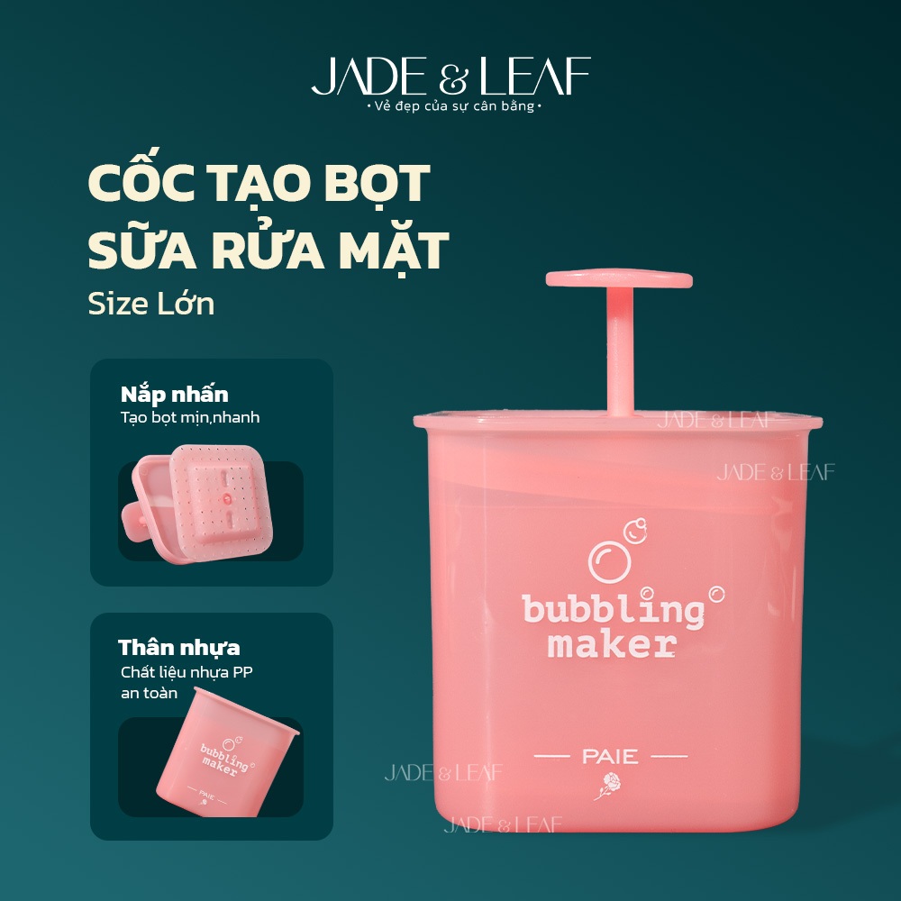 Cốc Tạo Bọt Sữa Rửa Mặt Jade&Leaf Chính Hãng, Siêu Mịn Size Lớn, Tạo Bọt Tốt Cho Dầu Gội Loại 1