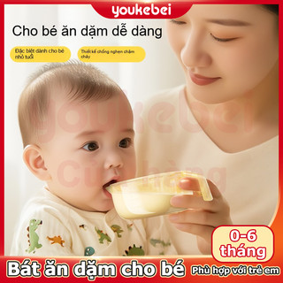 Youkebei Bát Ăn Dặm Cho Bé Bát Ăn Dặm Có Vòi Cho Bé Thiết kế trơn tru Chống Trượt, Không BPA, ,An Toàn Cho Bé 0-6M+