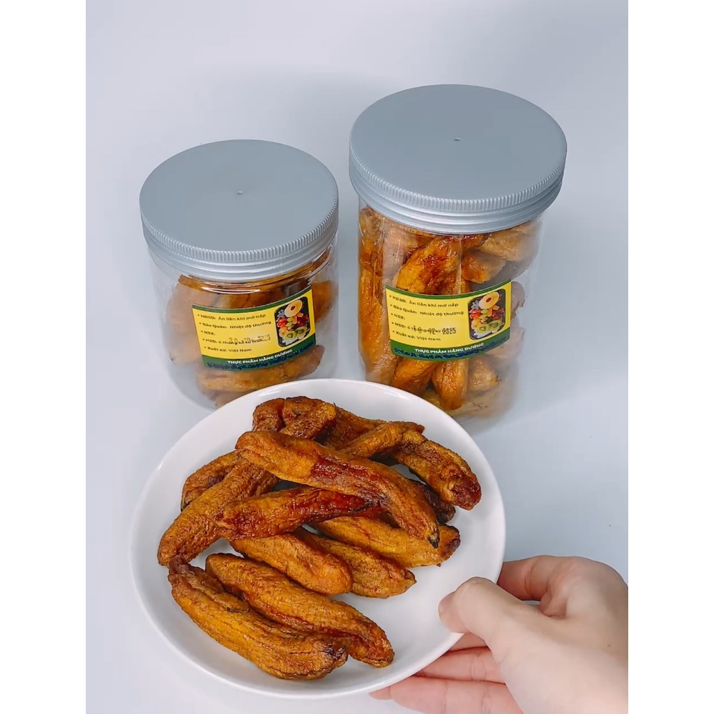 500g chuối sấy dẻo nguyên trái không vỏ