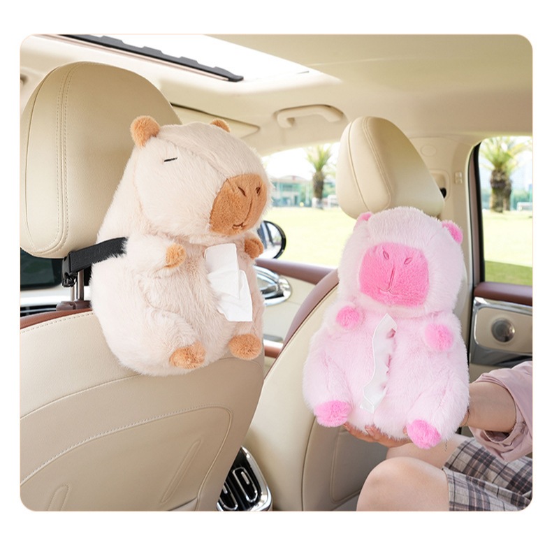 Hộp đựng khăn giấy hình thú nhồi bông dễ thương , hộp đựng khăn giấy sáng tạo trên ô tô