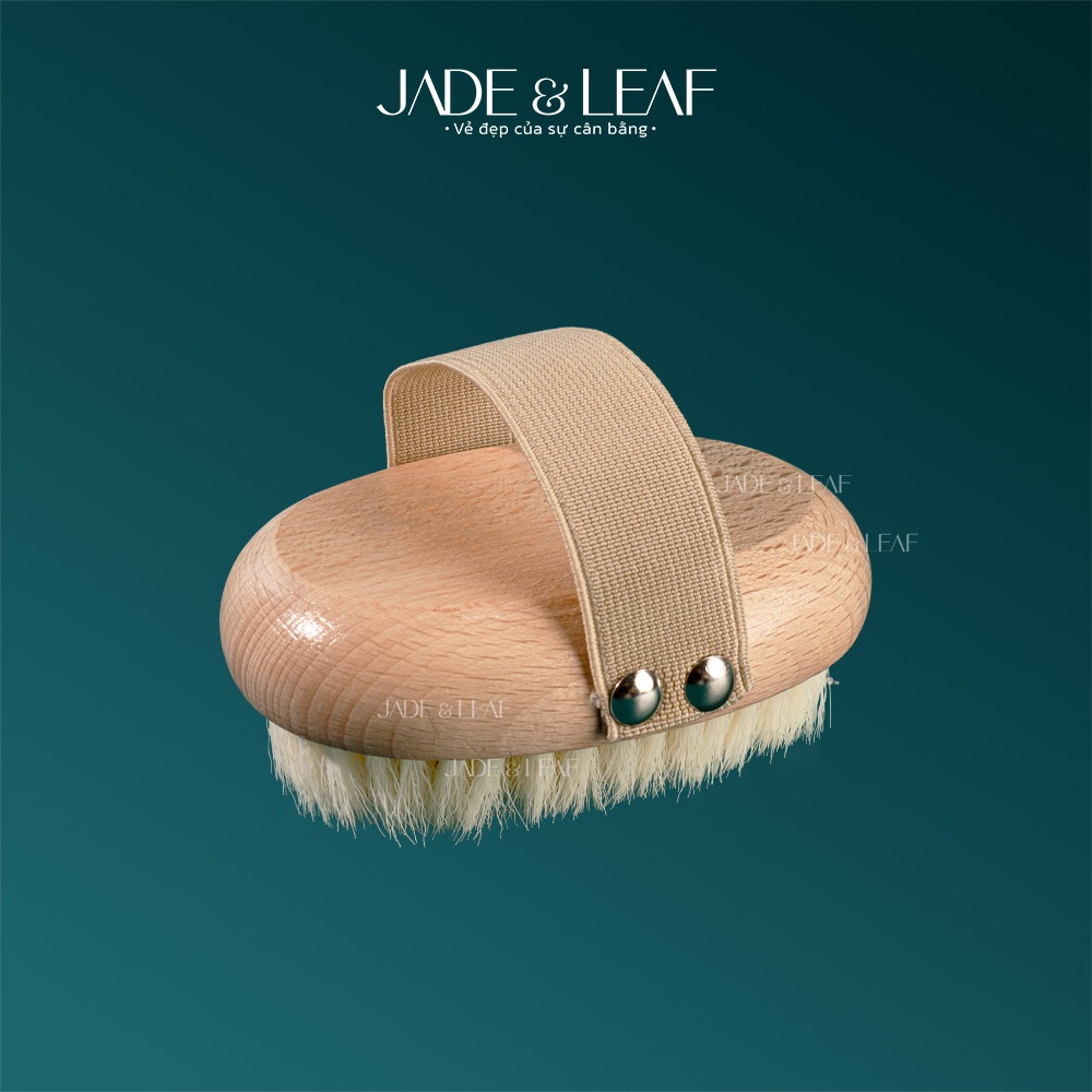 Bàn chải khô Mềm Jade&Leaf Tẩy Tế Bào Chết Body Lông Thật Mềm Mịn Lành Tính An Toàn Cho Da