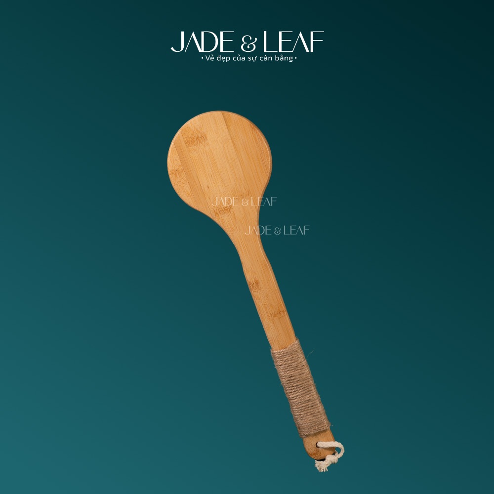 Cây Chà Lưng Jade&Leaf Chải Khô Body Tẩy Tế Bào Chết Và Làm Mịn Da Chà Tắm Khô Từ Lông Tự Nhiên