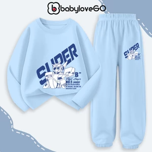 Bộ thu đông dài tay cho bé trai BabyloveGO 2026 quần áo cho bé chất thun cotton BD-CA21