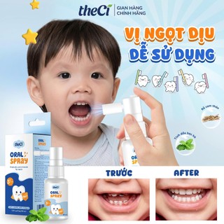 DATE 2027 - Xịt Răng Miệng theCi Cho Bé Oral Spray Hỗ Trợ Ngăn Ngừa Mảng Bám, Chống Sâu Sún 30ml - TCVN