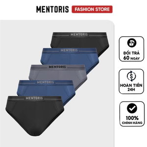 Combo 5 Quần Lót Tam Giác Nam MENTORIS, Vải Thun Lạnh, 2 Lớp, Thoáng Khí, Kháng Khuẩn CB5MBF08