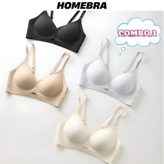 Combo 2 Áo ngực nữ su đúc mềm mại thoáng mát, Áo lót nữ đệm mút 3D ôm ngực tạo quả gợi cảm sexy A960