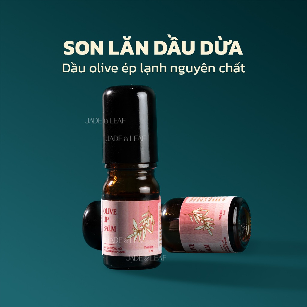 Son Dưỡng Môi Dầu Oliu Dạng Lăn Jade&Leaf, Nguyên Chất Không Màu Hỗ Trợ Giảm Thâm Cho Môi Khô Nứt Nẻ
