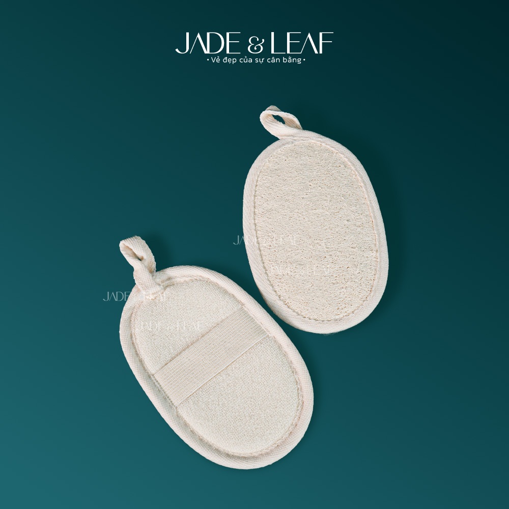 Bông Tắm Xơ Mướp Dẹt Jade&Leaf Cao Cấp, Tẩy Tế Bào Chết Body, Giảm Mụn Lưng An Toàn Cho Da