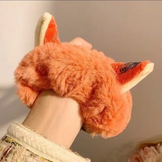 Scrunchies nơ buộc tóc lông mềm mịn cáo cam Nick và thỏ xám Judy đáng yêu cho bạn gái