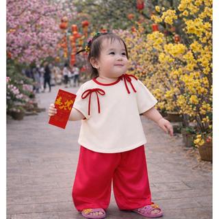 Sét Đồ Gấm Lụa Cao Cấp Cho Bé Gái, Bộ Bà Ba Mỹ Nhân Cho Bé Đi Chơi Trung Thu ,Đi Lễ Tết, Đi Biển In Hình BB03 - BEEKIDS