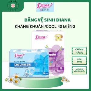 Băng vệ sinh Diana hằng ngày Diana kháng khuẩn/ DianaCool Fresh 40 miếng