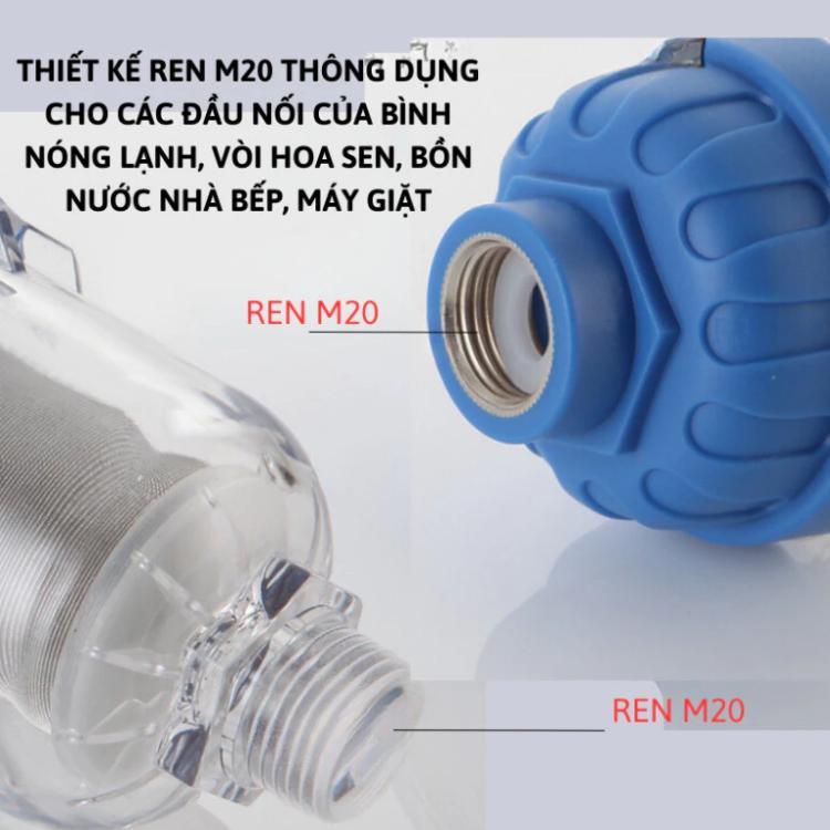 Đầu lọc nước thế hệ mới lõi inox 304 kháng khuẩn tại nhà đa năng, Bộ lọc cặn bình nước nóng,