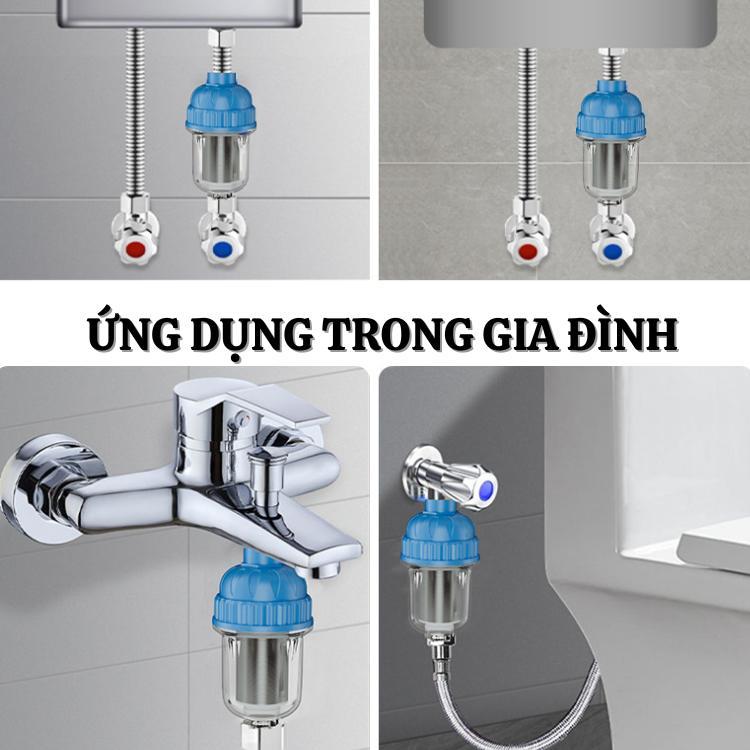 Đầu lọc nước thế hệ mới lõi inox 304 kháng khuẩn tại nhà đa năng, Bộ lọc cặn bình nước nóng,