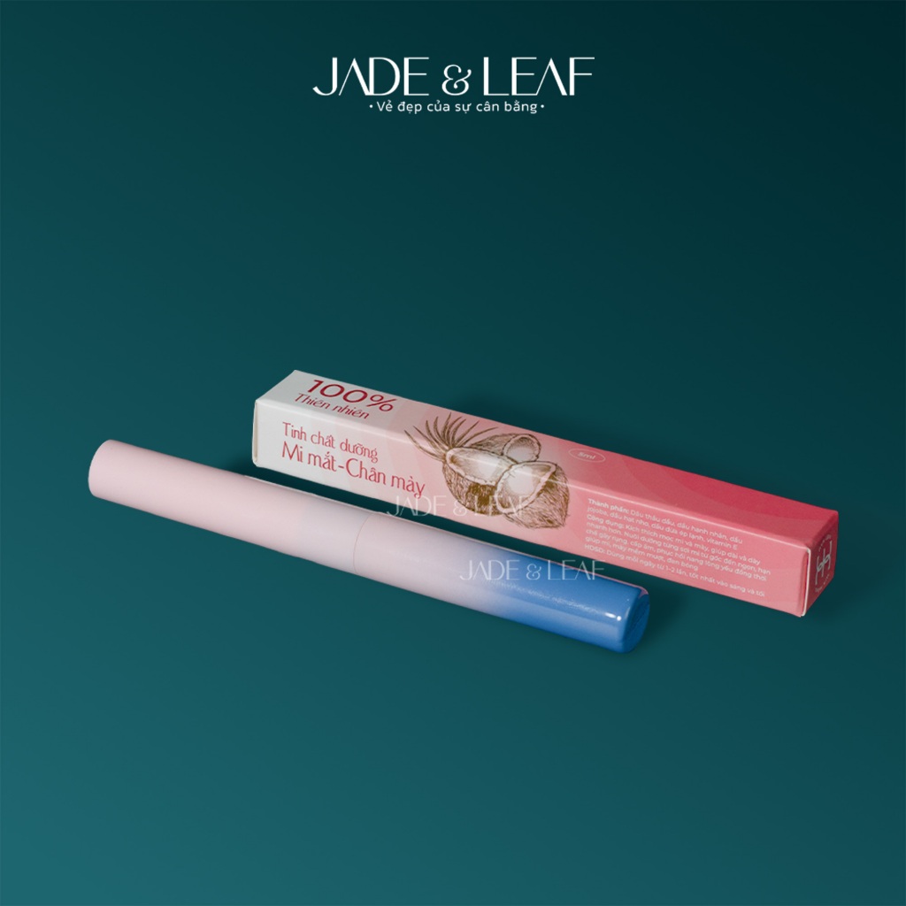 Tinh Chất Dưỡng Mi Jade&Leaf Cao Cấp, Serum Nguyên Chất Dầu Dừa Giúp Mi Dài Nhanh Không Dính Mắt