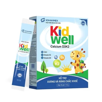[DATE T2/2027] Kid Well Calcium D3K2 Bổ sung canxi cho bé chắc khỏe xương phát triển chiều cao cho bé