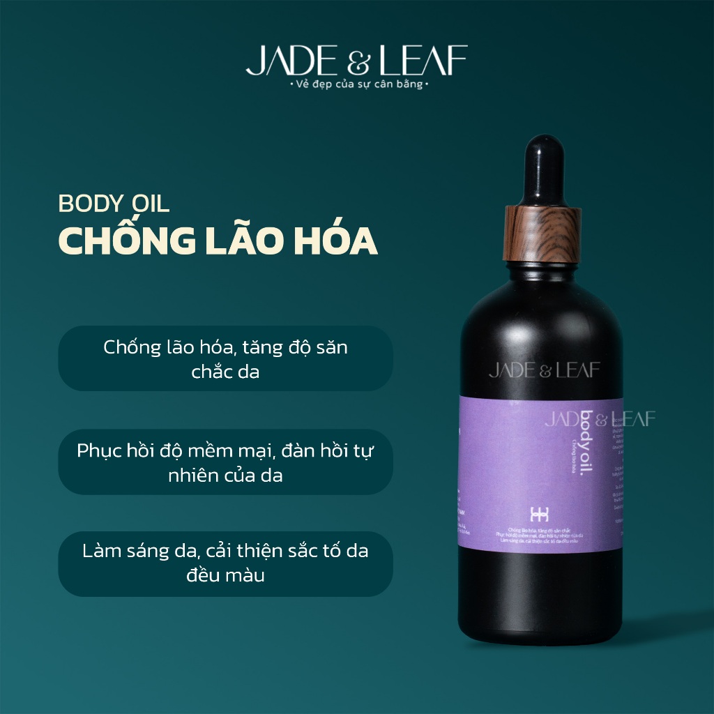 Body Oil Dưỡng Trắng Da Jade&Leaf Chính Hãng, Phục Hồi Và Dưỡng Ẩm Sâu Chống Lão Hóa Giảm Nhức Mỏi