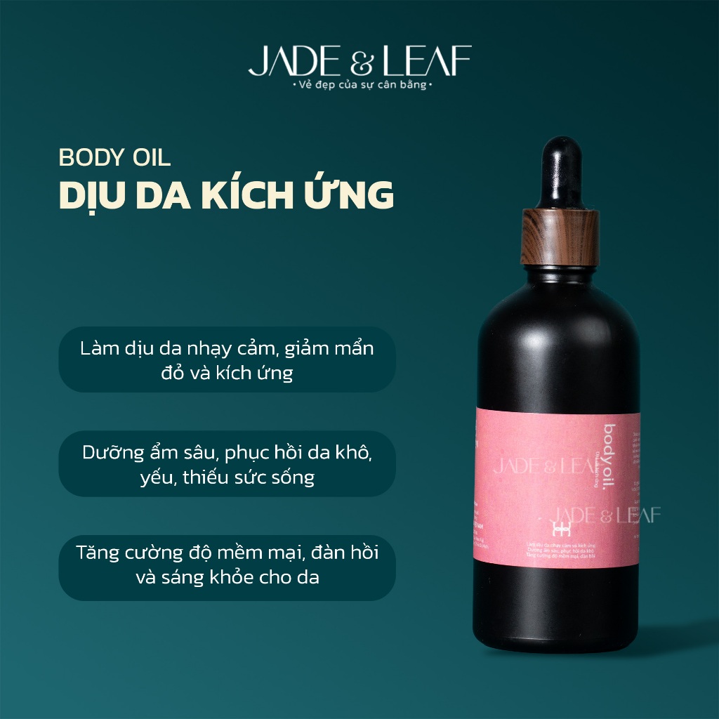 Body Oil Dưỡng Trắng Da Jade&Leaf Chính Hãng, Phục Hồi Và Dưỡng Ẩm Sâu Chống Lão Hóa Giảm Nhức Mỏi