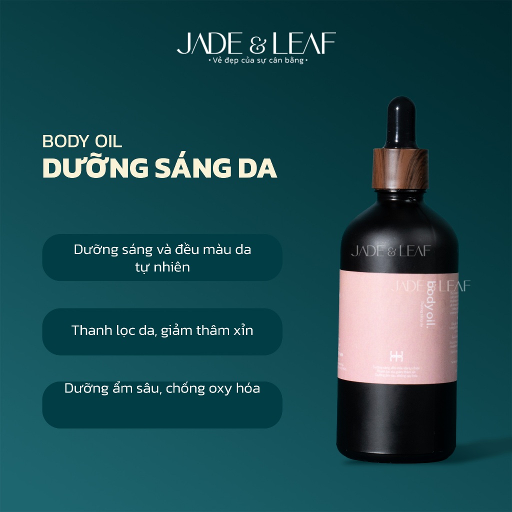Body Oil Phòng Giảm Rạn Da Jade&Leaf, Dưỡng Ẩm Sâu Phục Hồi Và Chống Lão Hoá Thư Giãn Xả Stress