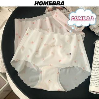 Combo 5 Quần lót su tàng hình mềm mịn - Set 5 Quần chip su lụa nữ họa tiết dâu ngọt ngào sexy L1027