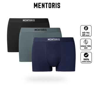 COMBO 3 sịp đùi boxer nam MENTORIS, chất vải cao cấp, co giãn 4 chiều, thoáng mát CB3MBX01