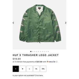 Áo Khoác HUF x Thrasher Coach Jacket - Chất Dù 2 Lớp Đậm Chất Skater