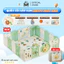 Quây Cũi Nhựa Cho Bé Happy Boat Tặng Bóng+Thảm+Bóng Rổ+ Giỏ, Quây Nhựa Gấp Gọn Dùng Cho Mọi Loại Sàn QN05