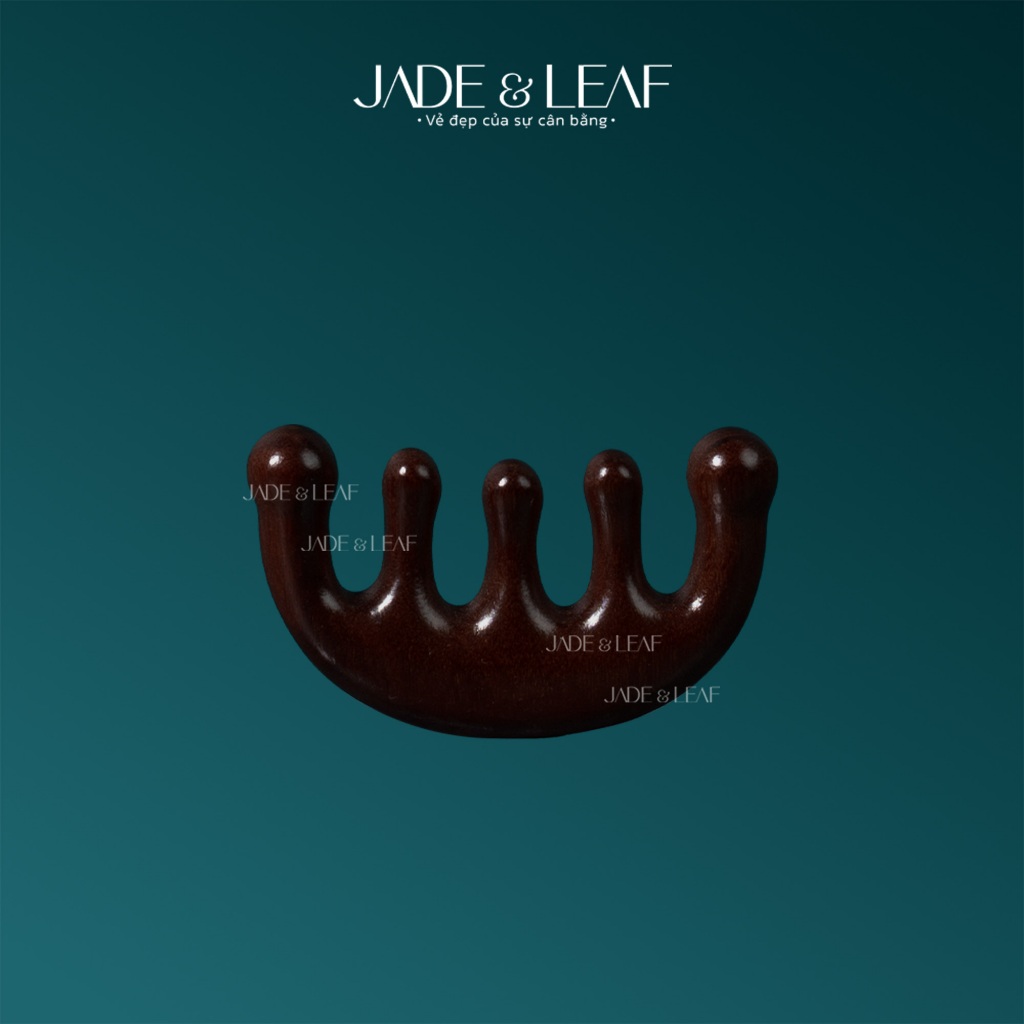 Lược Gỗ Đàn Hương Jade&Leaf Cao Cấp, Massage Da Đầu, Chải Tóc Thư Giãn, Giảm Đau Đầu