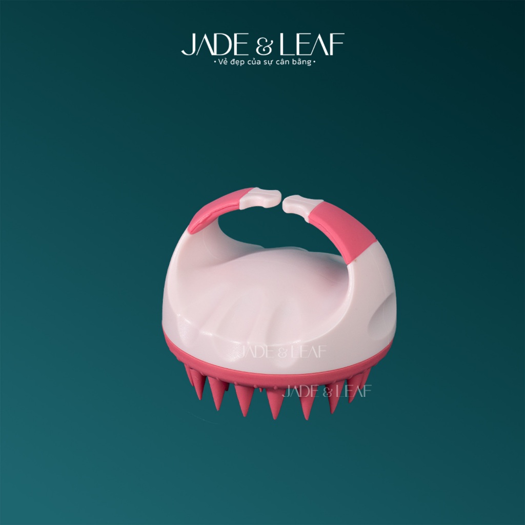 Lược Gội Đầu Silicon Jade&Leaf Cao Cấp, Chải Và Massage Đầu Giảm Gàu Bết Tóc Gãy Rụng Bảo Vệ Da Đầu