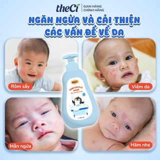 DATE 2027 - Sữa Tắm Gội 2 trong 1 Theci Cho Bé, Làm Sạch Da, Tóc, Dưỡng Ẩm, Ngăn Ngừa Rôm Sảy Tự Nhiên Lành Tính