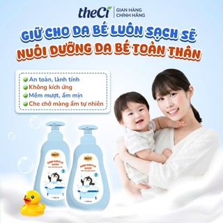 DATE 2027 - Sữa Tắm Gội 2 trong 1 Theci Cho Bé, Làm Sạch Da, Tóc, Dưỡng Ẩm, Ngăn Ngừa Rôm Sảy Tự Nhiên Lành Tính