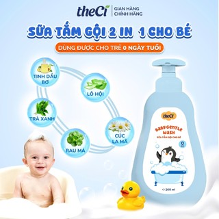 DATE 2027 - Sữa Tắm Gội 2 trong 1 Theci Cho Bé, Làm Sạch Da, Tóc, Dưỡng Ẩm, Ngăn Ngừa Rôm Sảy Tự Nhiên Lành Tính