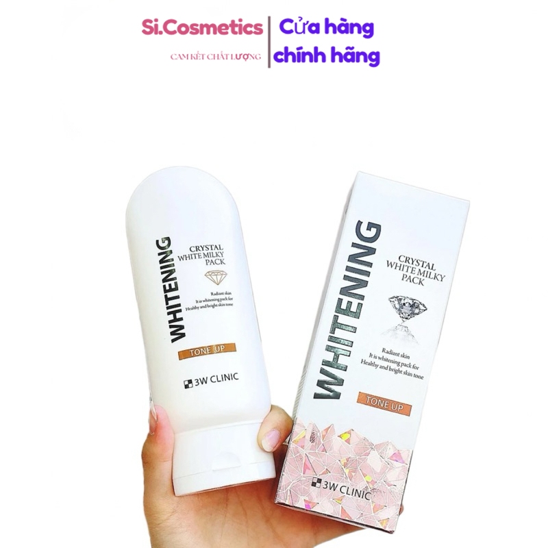 3W CLINIC WHITENING CRYSTAL WHITE MILK PACK TONE UP HÀN QUỐC