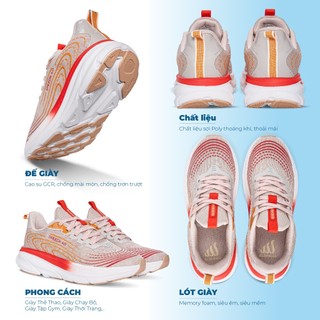 Giày Thể Thao Chạy Bộ Nam BLUEWIND Đế Mềm Thoáng Khí, Phù Hợp Chạy Bộ 68625