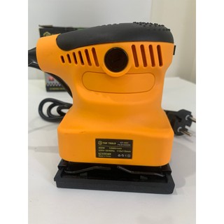 Toptools Máy chà nhám gỗ vuông 400W, tốc độ 12000v/p, đĩa 100x110mm, nhỏ gọn, an toàn, tiết kiệm điện. Tặng 2 miếng nhám