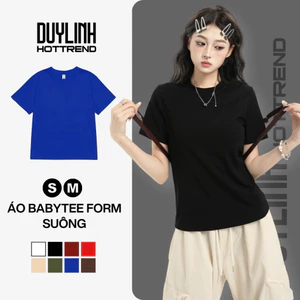 Áo thun nữ form babytee DuyLinh Áo basic nữ ngắn tay dáng suông nhiều màu chất vải cotton mềm mại