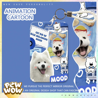 Bao Đựng Thẻ Nhân Viên Nhựa Cứng ABS Hình Cún Con Dog Blue Ocean Xanh Biển Mát Mắt Cute Đáng Yêu Nắp Trượt