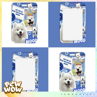 Bao Đựng Thẻ Nhân Viên Nhựa Cứng ABS Hình Cún Con Dog Blue Ocean Xanh Biển Mát Mắt Cute Đáng Yêu Nắp Trượt