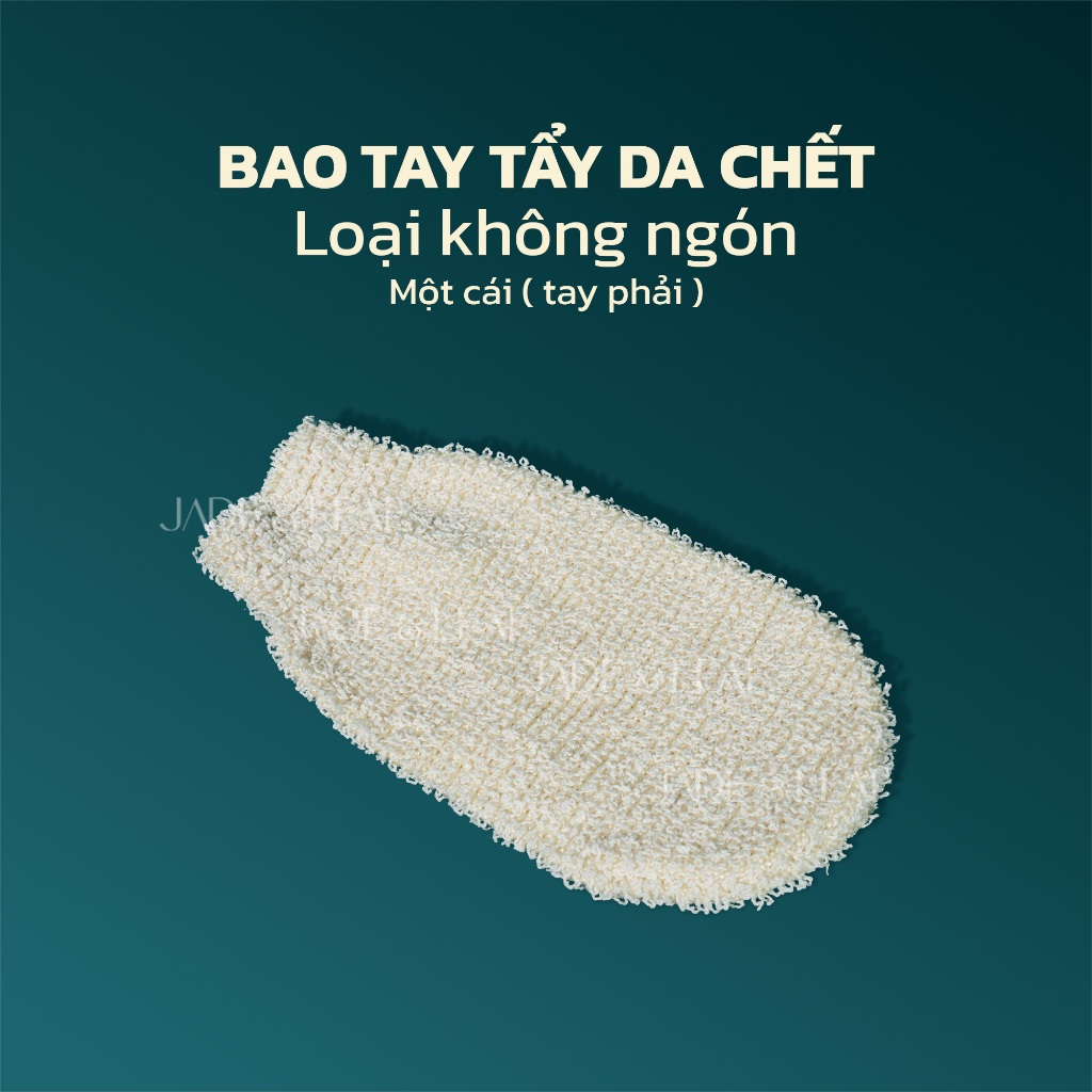 Găng Tay Tắm Sợi Lanh Tẩy Tế Bào Chết Jade&Leaf Không Ngón Đa Năng Làm Sạch Và Mềm Da Từ Thiên Nhiên