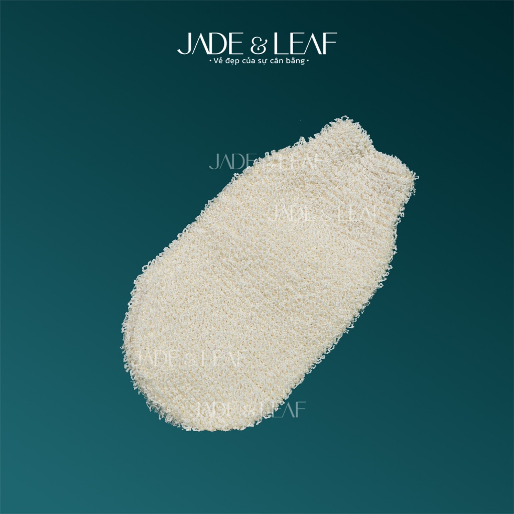 Găng Tay Tắm Sợi Lanh Tẩy Tế Bào Chết Jade&Leaf Không Ngón Đa Năng Làm Sạch Và Mềm Da Từ Thiên Nhiên