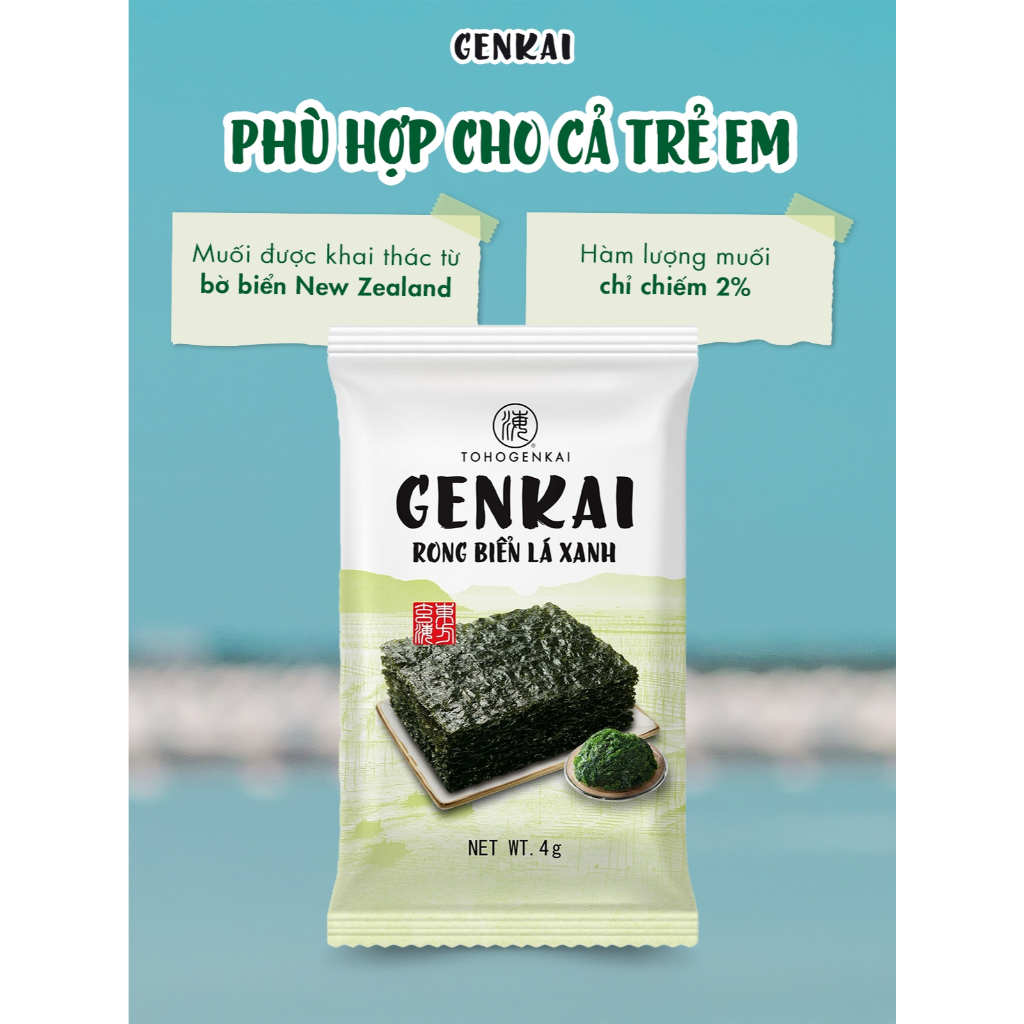 Date 23/9 Rong Biển Genkai 27g Ăn Liền, Snack Rong Biển Giòn Rụm Thơm Ngon, Mua 6 Tặng 3 Bịch