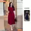 Đầm thiết kế BEMINE cổ sen đính đá tùng xếp ly phù hợp đi tiệc-B144