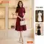 Đầm thiết kế BEMINE cổ đức có đai eo dáng chữ A phù hợp đi chơi-B143