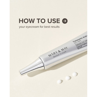 [Mary&May] Kem Mắt Dưỡng Hỗ Trợ Giảm Thâm Quầng Mắt MARY AND MAY Tranexamic Acid + Glutathion Eye Cream 12g
