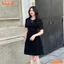 Đầm thiết kế BEMINE cổ tròn viền ngọc dáng chữ A phù hợp đi chơi, đi dạo phố-MT9511