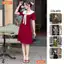 Đầm thiết kế cổ nơ tùng chữ A BEMINE MT9022