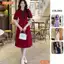 Đầm thiết kế BEMINE cổ đức phối cavat kiểu dáng chữ A phù hợp đi làm-MT11065