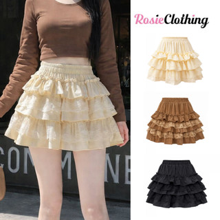 [Hàng vải đẹp] Chân Váy Nữ Ren 3 Tầng Chất Vải Thun Dù WCV023